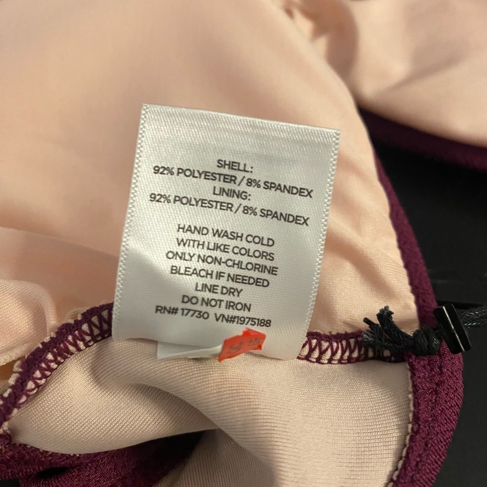 Shade & Shore Bikini Top NWT swimwear women’s juniors small wine burgundy - Picture 8 of 10